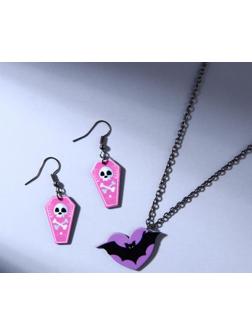 Серьги и подвеска «Happy halloween», набор 3 предмета
