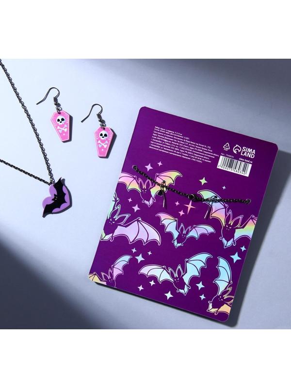 Серьги и подвеска «Happy halloween», набор 3 предмета