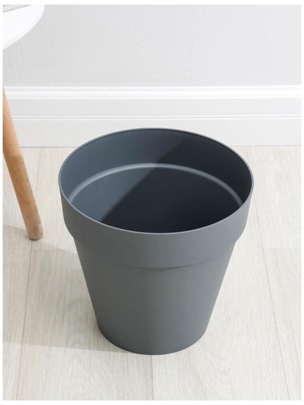 Кашпо для цветов со вставкой Tarragon, 10 л, d=28 см, h=26,2 см, цвет серый