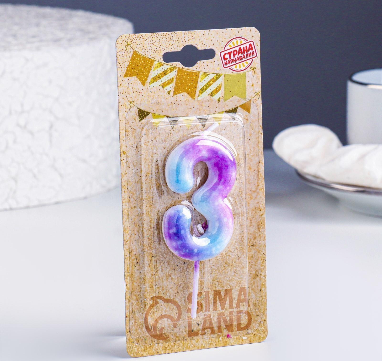 Свеча в торт на шпажке 