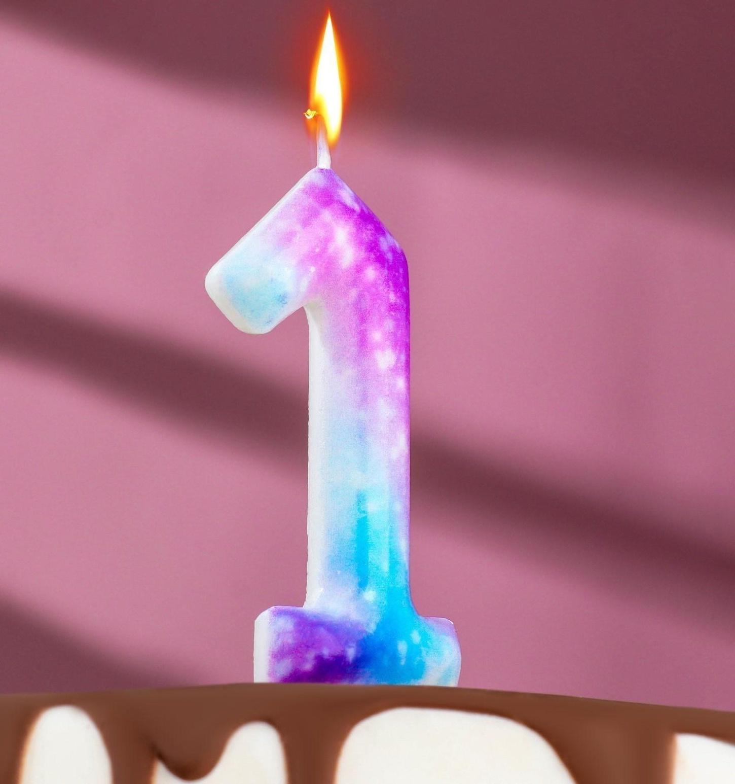 Свеча в торт на шпажке 