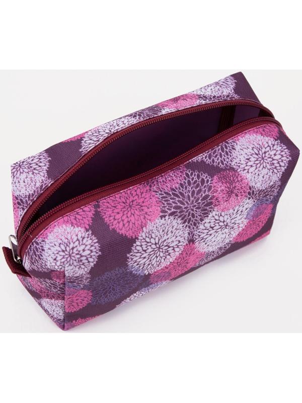 Косметичка на молнии, с подкладом, цвет фиолетовый
