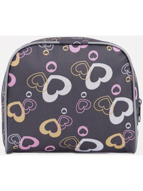 Косметичка на молнии, с подкладом, наружный карман, цвет серый