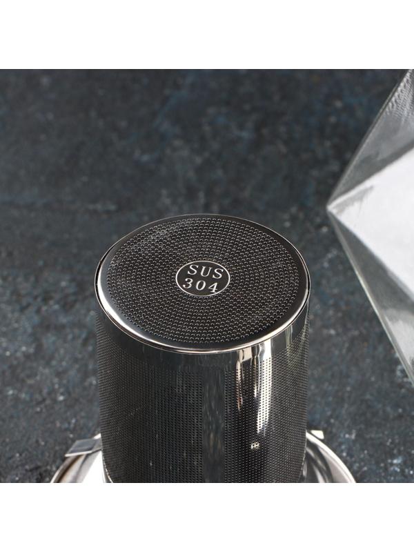 Чайник стеклянный заварочный с бамбуковой крышкой и металлическим ситом «Октогон», 1,2 л