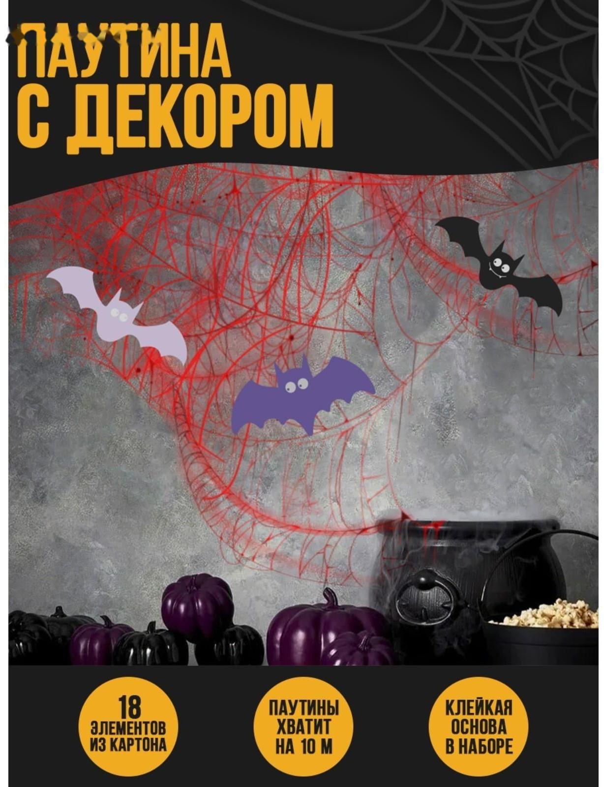 Паутина декор на стену «Однажды ночью»