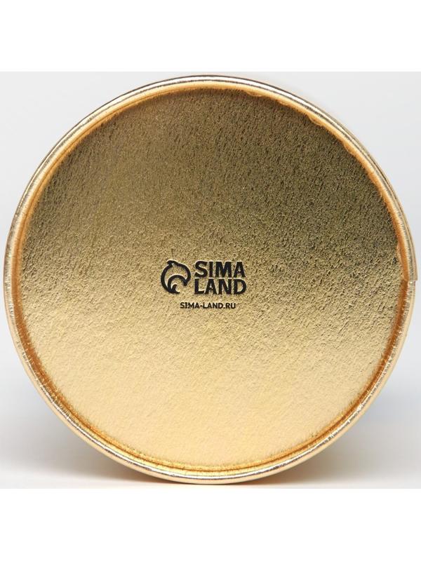 Шляпная коробка «For you», золотая, 12 х 12 см