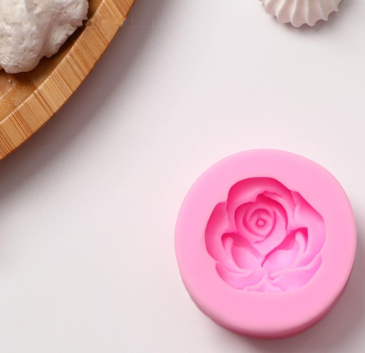 Силиконовый молд Доляна «Розан», 4,7×4,7×1,9 см, цвет розовый