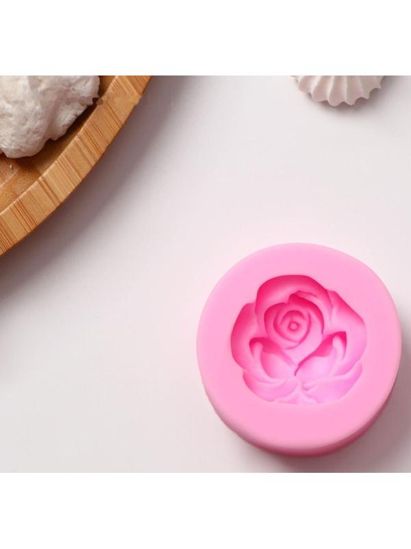 Силиконовый молд Доляна «Розан», 4,7×4,7×1,9 см, цвет розовый