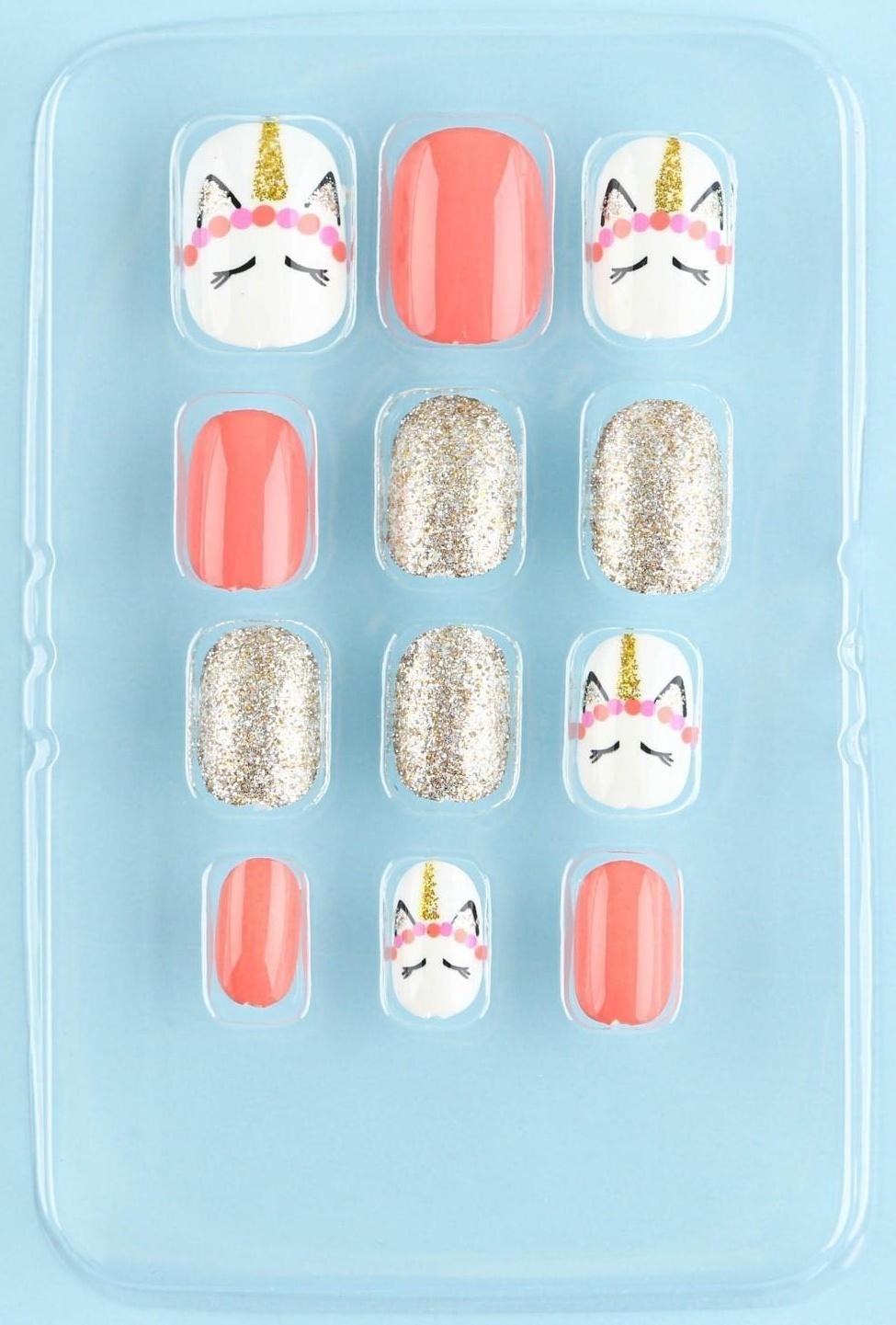 Детские накладные ногти «Сияй ярче звёзд», 12 шт