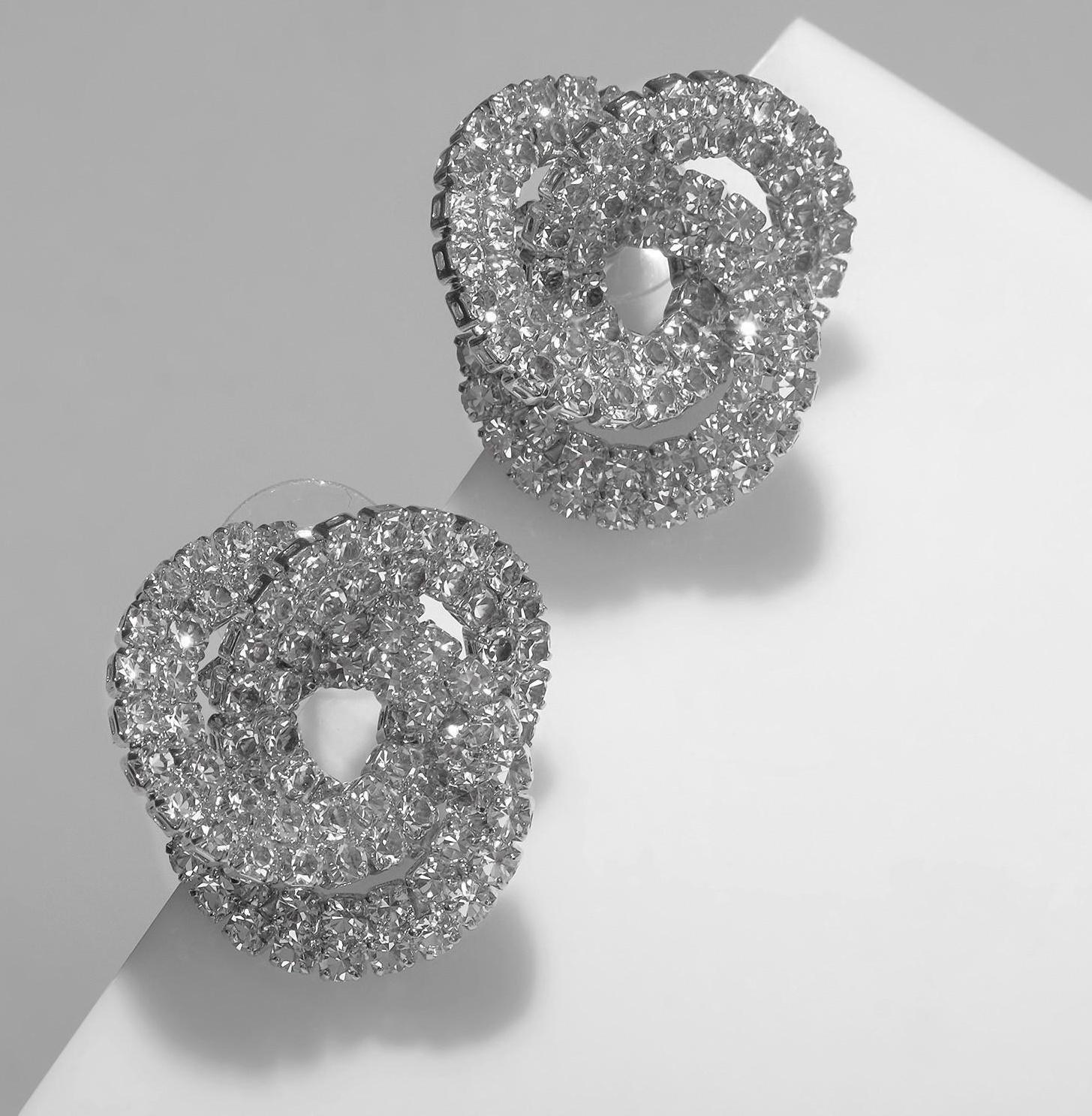 Серьги со стразами 