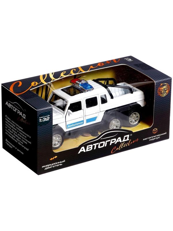 Машина металлическая «Джип 6X6 спецслужбы», 1:32, инерция, цвет белый