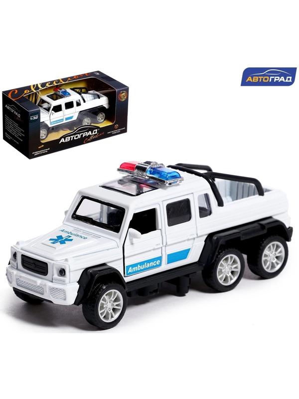 Машина металлическая «Джип 6X6 спецслужбы», 1:32, инерция, цвет белый