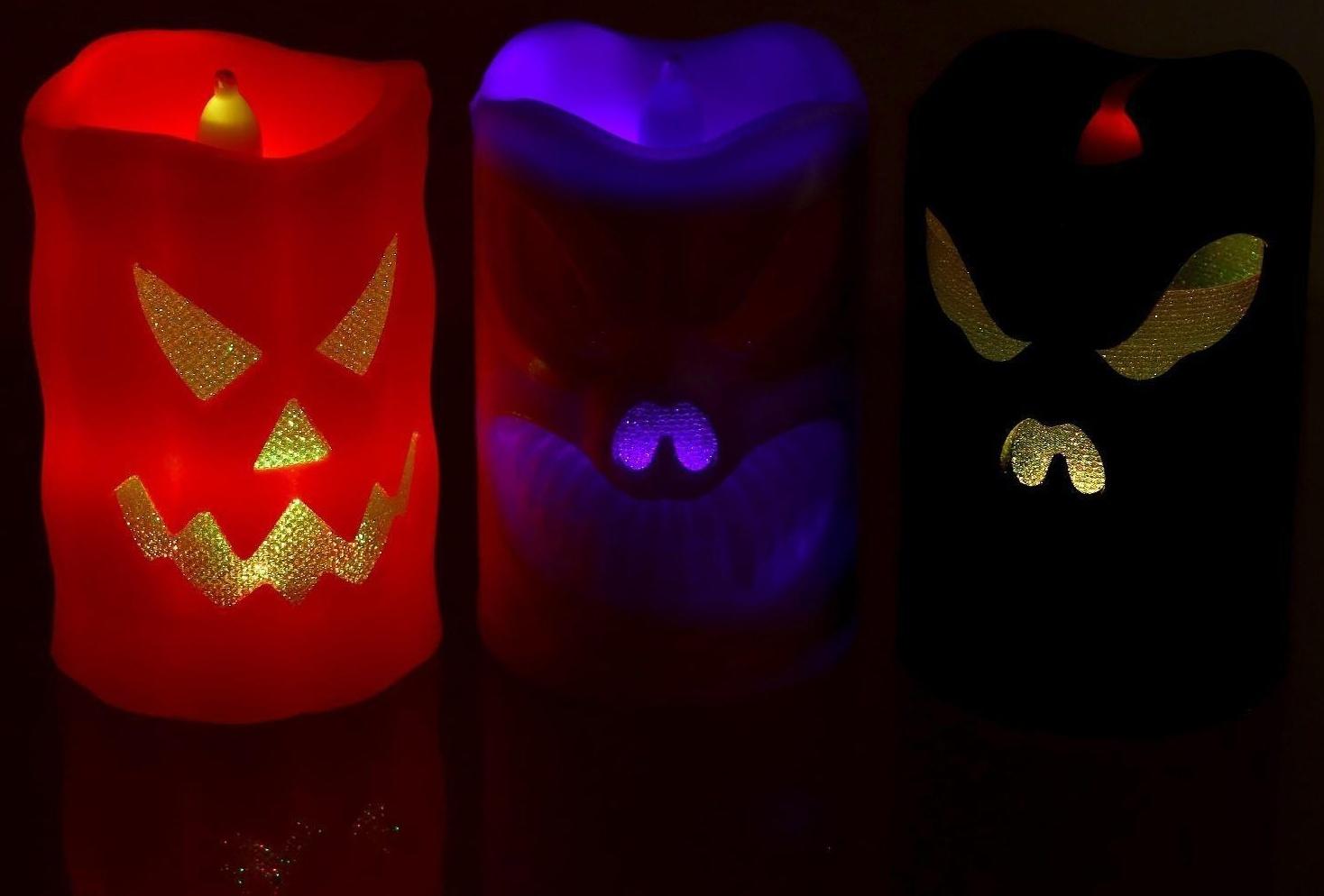 Свеча светодиодная «Хэллоуин», виды МИКС