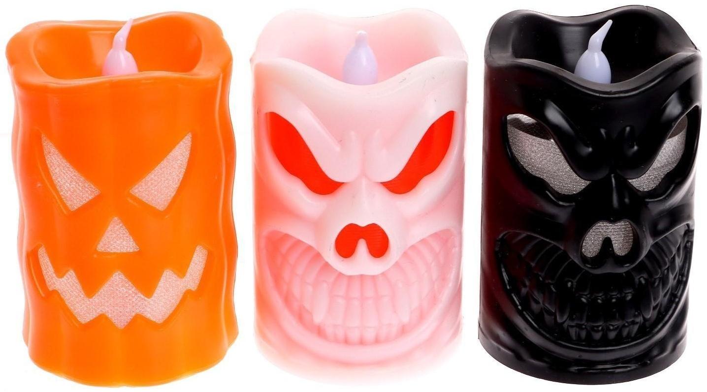 Свеча светодиодная «Хэллоуин», виды МИКС