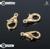 Замок-карабин 12мм, пачка 100шт, цвет золото