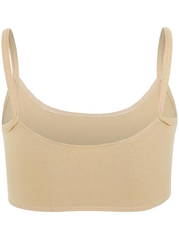 Топ на тонких бретелях, р. 34, цвет бежевый