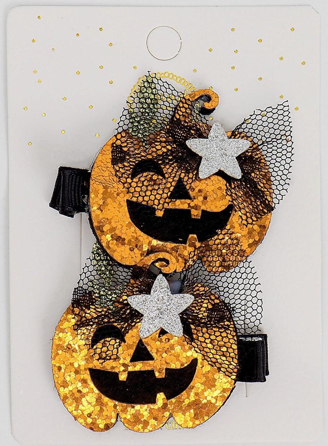 Карнавальный зажим «Тыква» набор 2 штуки