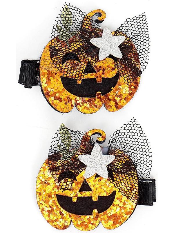 Карнавальный зажим «Тыква» набор 2 штуки