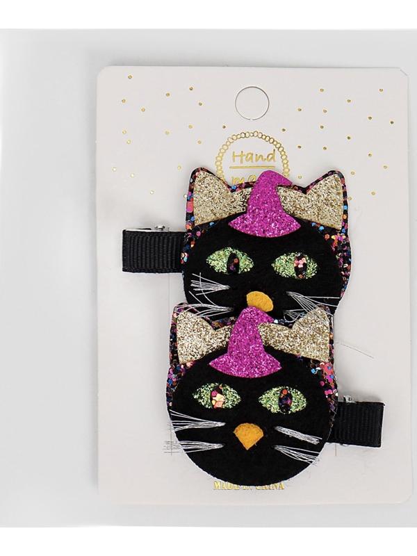 Карнавальный зажим «Чёрная кошка» набор 2 штуки