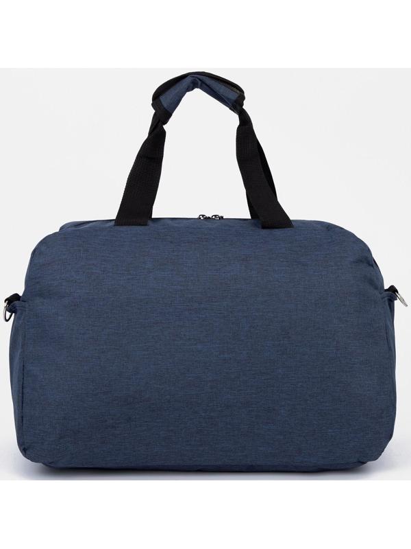 Сумка спортивная на молнии, 3 наружных кармана, цвет синий