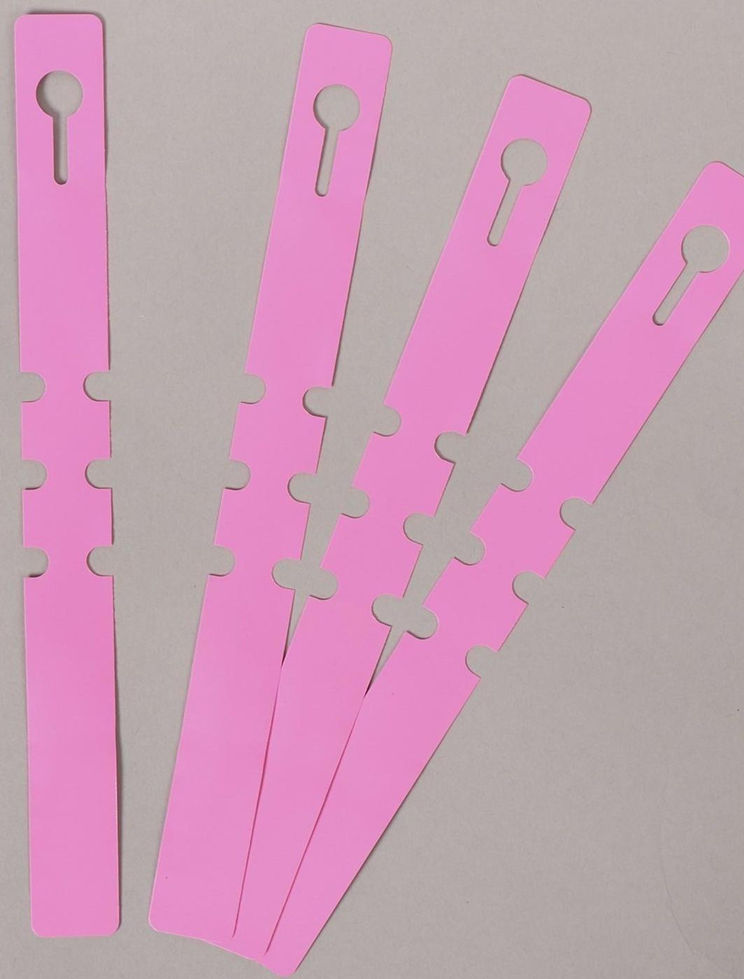 Бирки садовые для маркировки, 27 × 2 см, набор 20 шт., пластик, розовые, Greengo