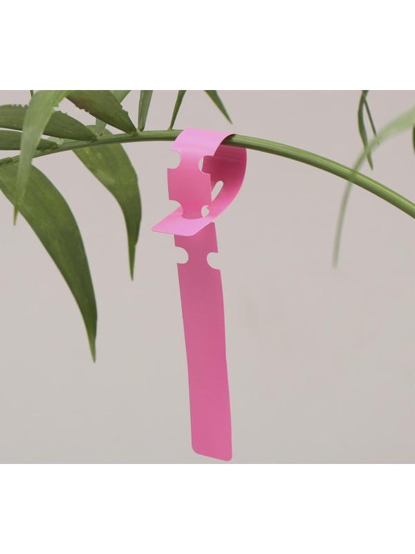 Бирки садовые для маркировки, 27 × 2 см, набор 20 шт., пластик, розовые, Greengo