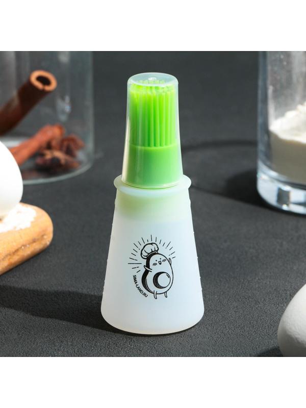 Кисть для масла «Авокадо», 11.8х5.2 см, силикон, цвет зеленый