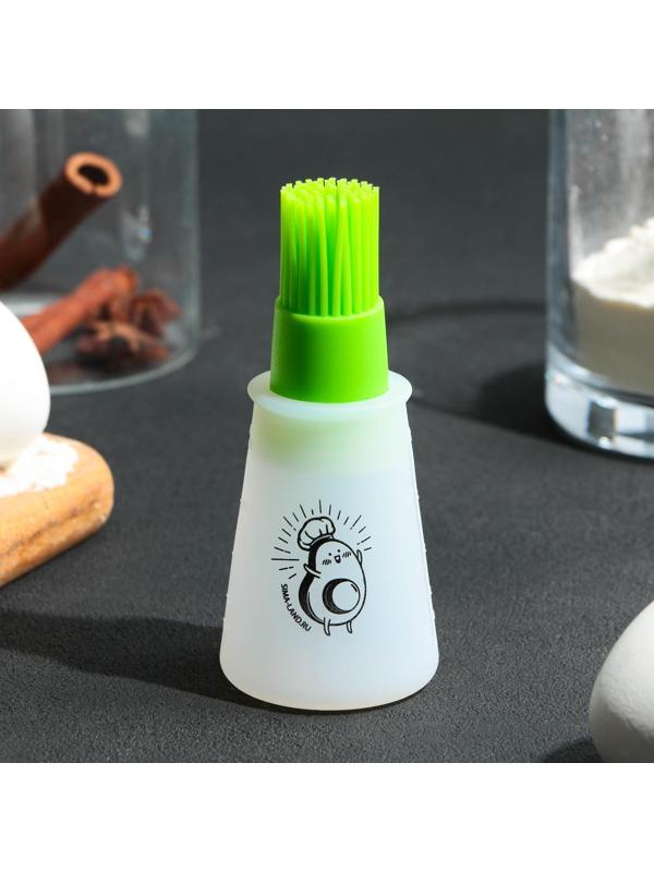 Кисть для масла «Авокадо», 11.8х5.2 см, силикон, цвет зеленый