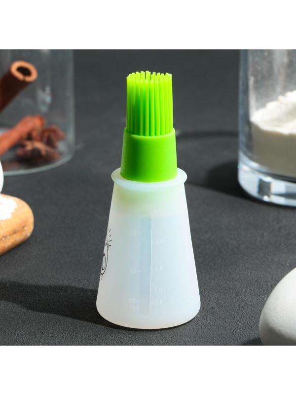 Кисть для масла «Авокадо», 11.8х5.2 см, силикон, цвет зеленый