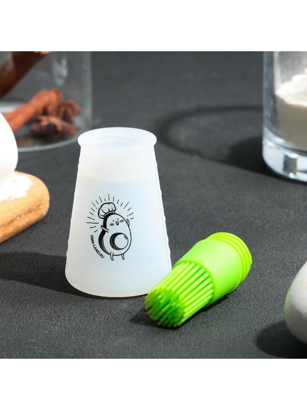 Кисть для масла «Авокадо», 11.8х5.2 см, силикон, цвет зеленый