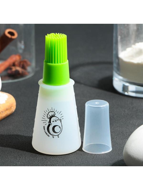 Кисть для масла «Авокадо», 11.8х5.2 см, силикон, цвет зеленый