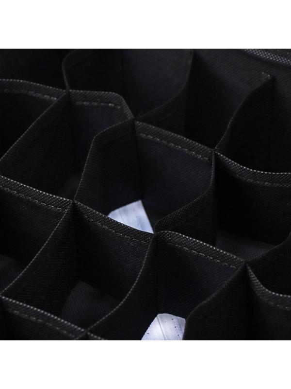 Органайзер для хранения белья Доляна «Смарт», 24 отделения, 32×32×10 см, цвет чёрный