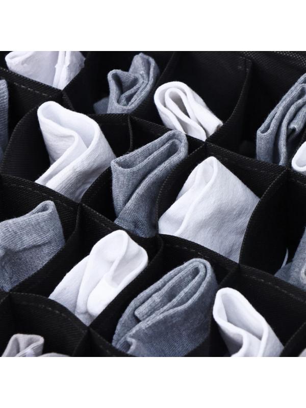 Органайзер для хранения белья Доляна «Смарт», 24 отделения, 32×32×10 см, цвет чёрный