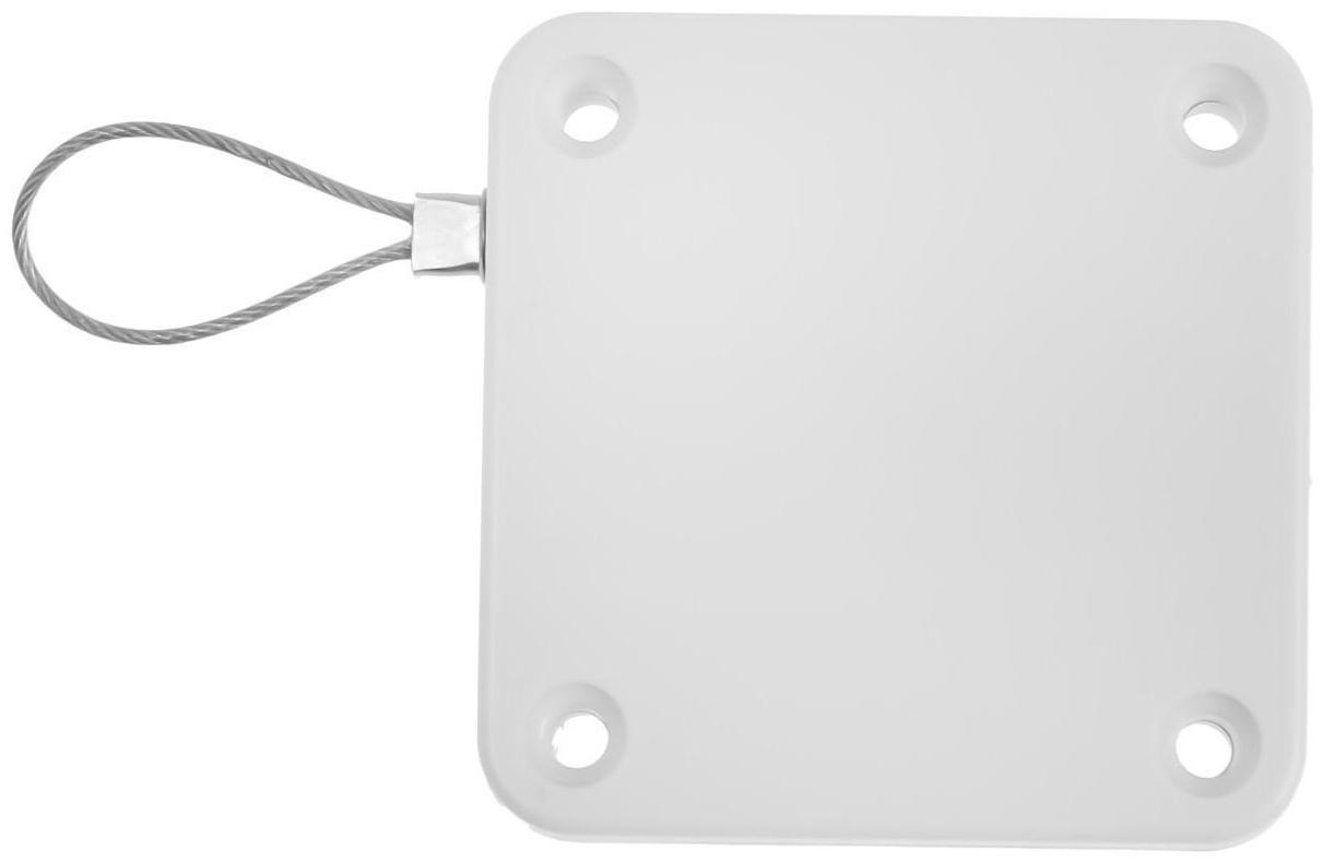 Доводчик дверной ТУНДРА, до 20 кг, цвет белый, натяжение 500 гр, длина троса 100 см