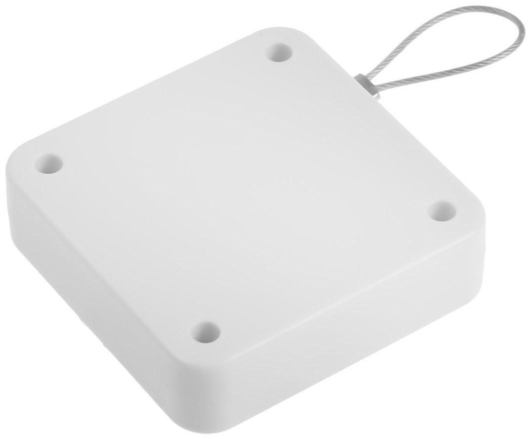 Доводчик дверной ТУНДРА, до 20 кг, цвет белый, натяжение 500 гр, длина троса 100 см