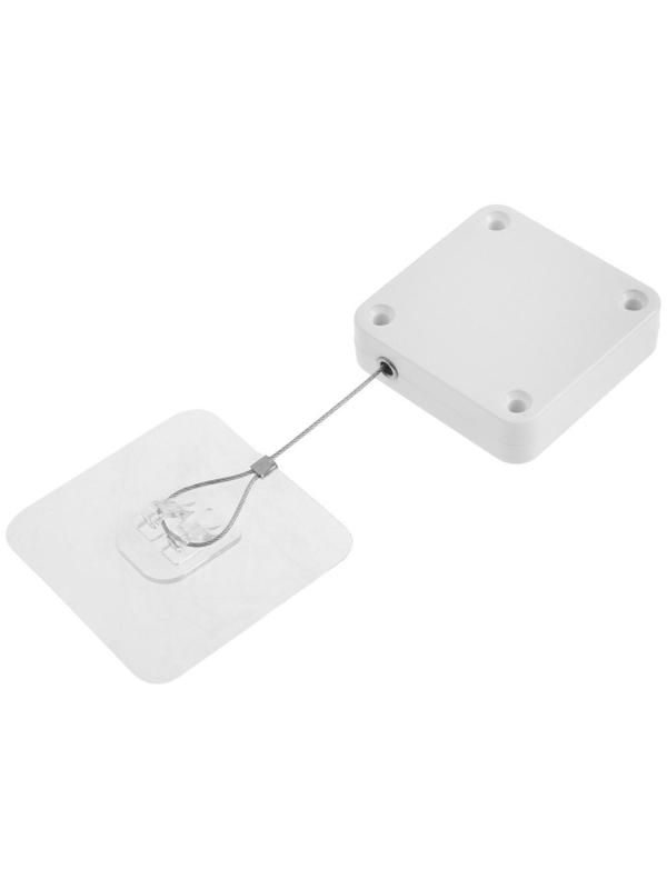 Доводчик дверной ТУНДРА, до 20 кг, цвет белый, натяжение 500 гр, длина троса 100 см