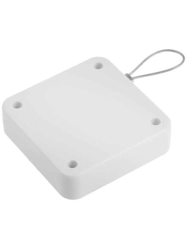 Доводчик дверной ТУНДРА, до 20 кг, цвет белый, натяжение 500 гр, длина троса 100 см