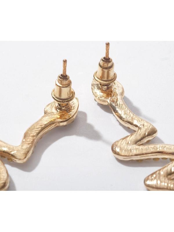 Серьги висячие со стразами 