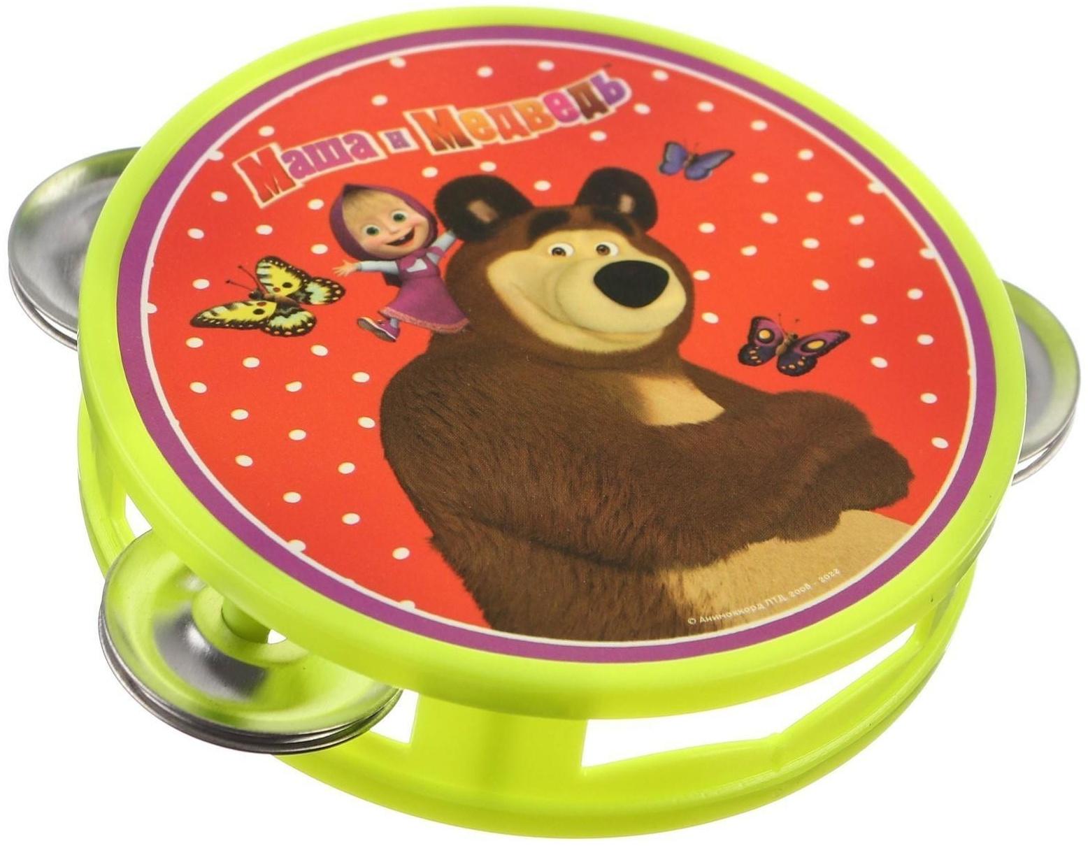 Музыкальная игрушка «Бубен: Маша и Медведь»