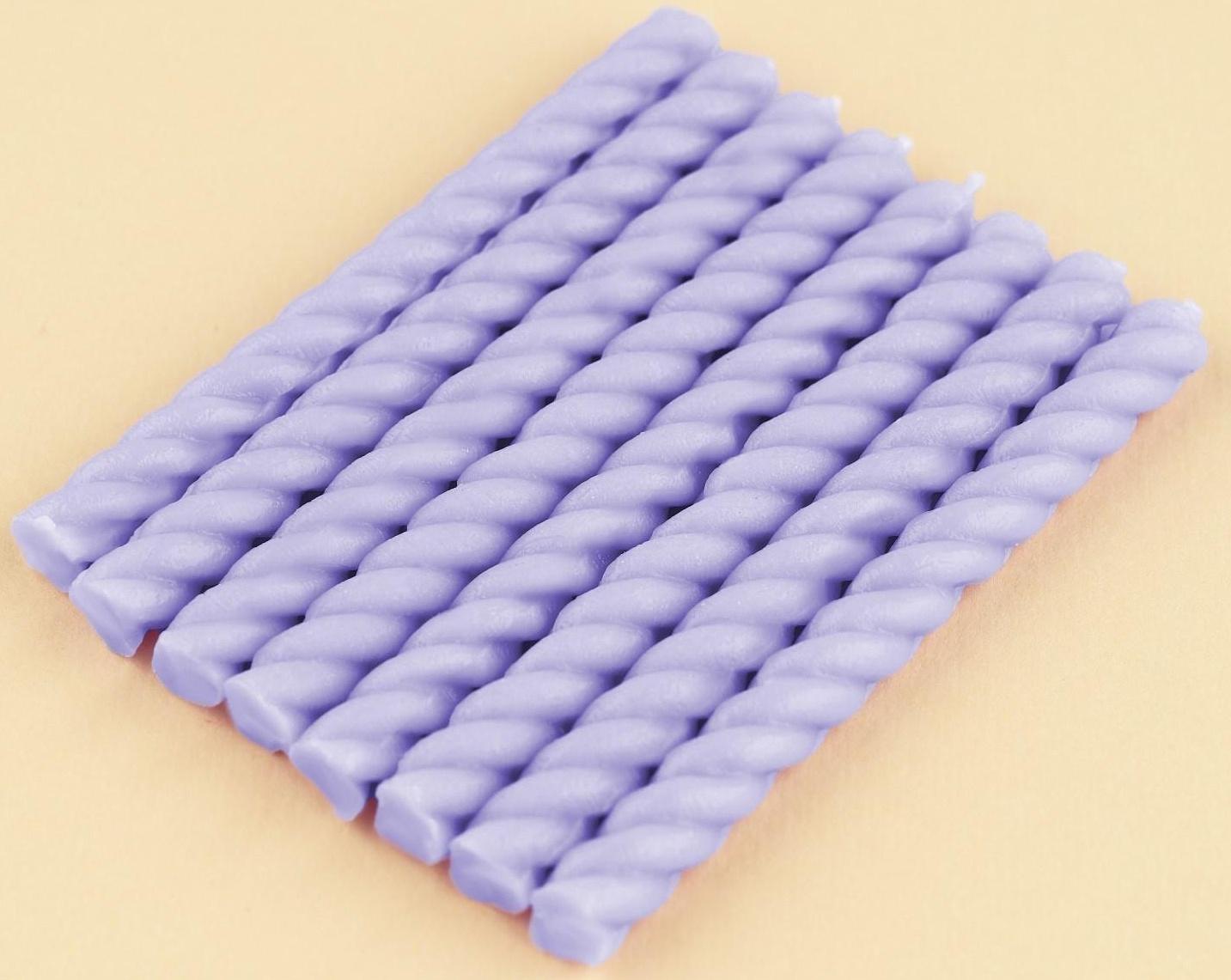 Набор свечей в торт «С днем рождения», сиреневые, 16 шт.