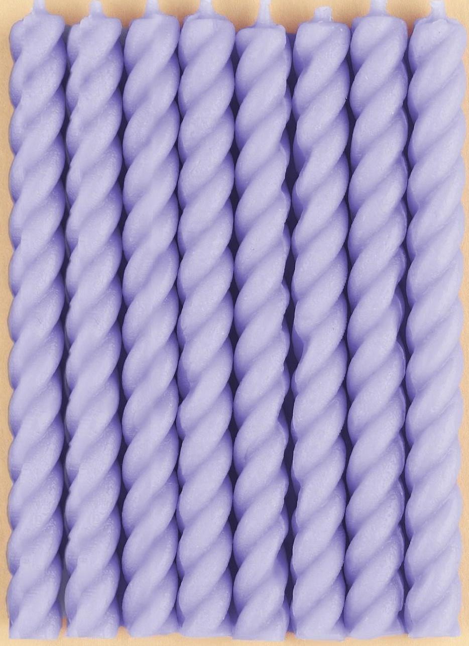 Набор свечей в торт «С днем рождения», сиреневые, 16 шт.