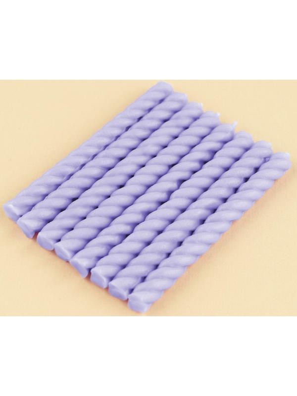 Набор свечей в торт «С днем рождения», сиреневые, 16 шт.