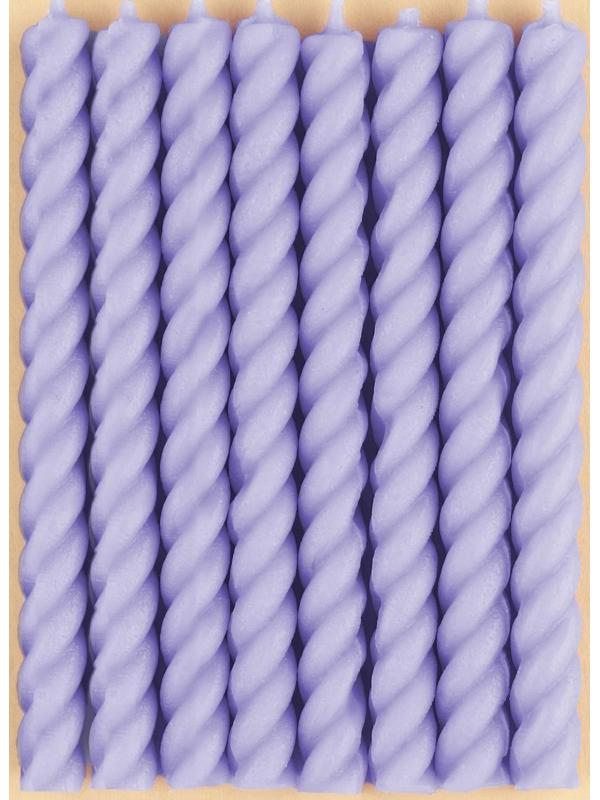 Набор свечей в торт «С днем рождения», сиреневые, 16 шт.