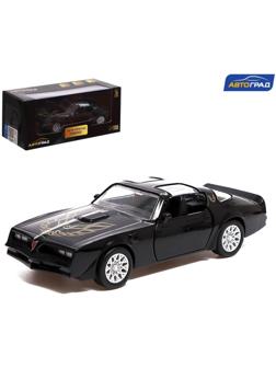 Машина металлическая PONTIAC FIREBIRD, 1:32, открываются двери, инерция, цвет чёрный