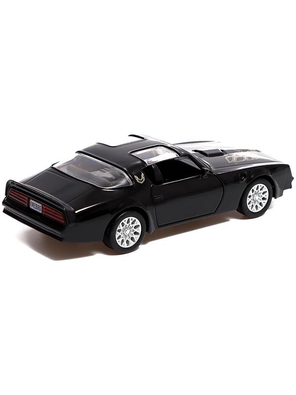 Машина металлическая PONTIAC FIREBIRD, 1:32, открываются двери, инерция, цвет чёрный