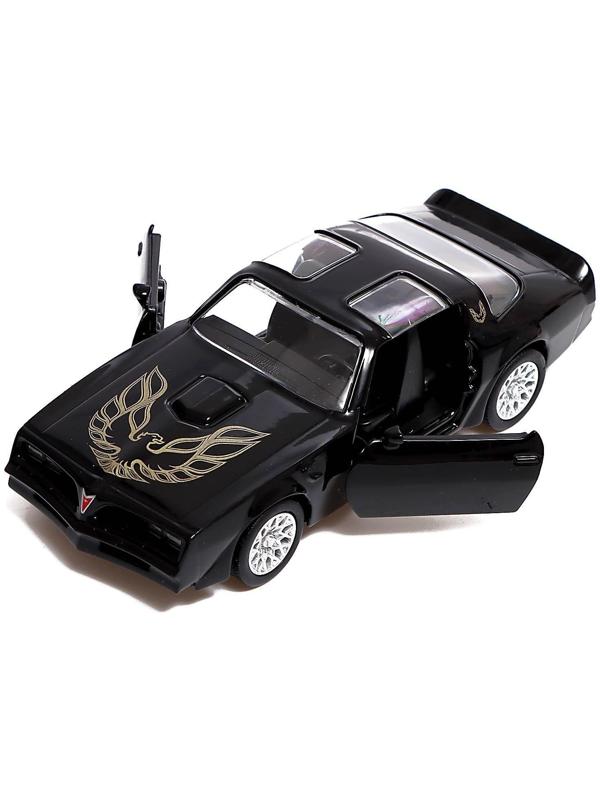 Машина металлическая PONTIAC FIREBIRD, 1:32, открываются двери, инерция, цвет чёрный