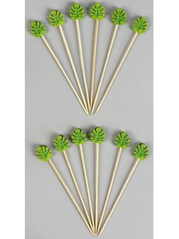 Шпажки «Листья», в наборе 12 штук