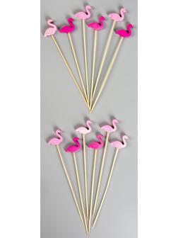 Шпажки «Фламинго», в наборе 12 штук, цвета МИКС