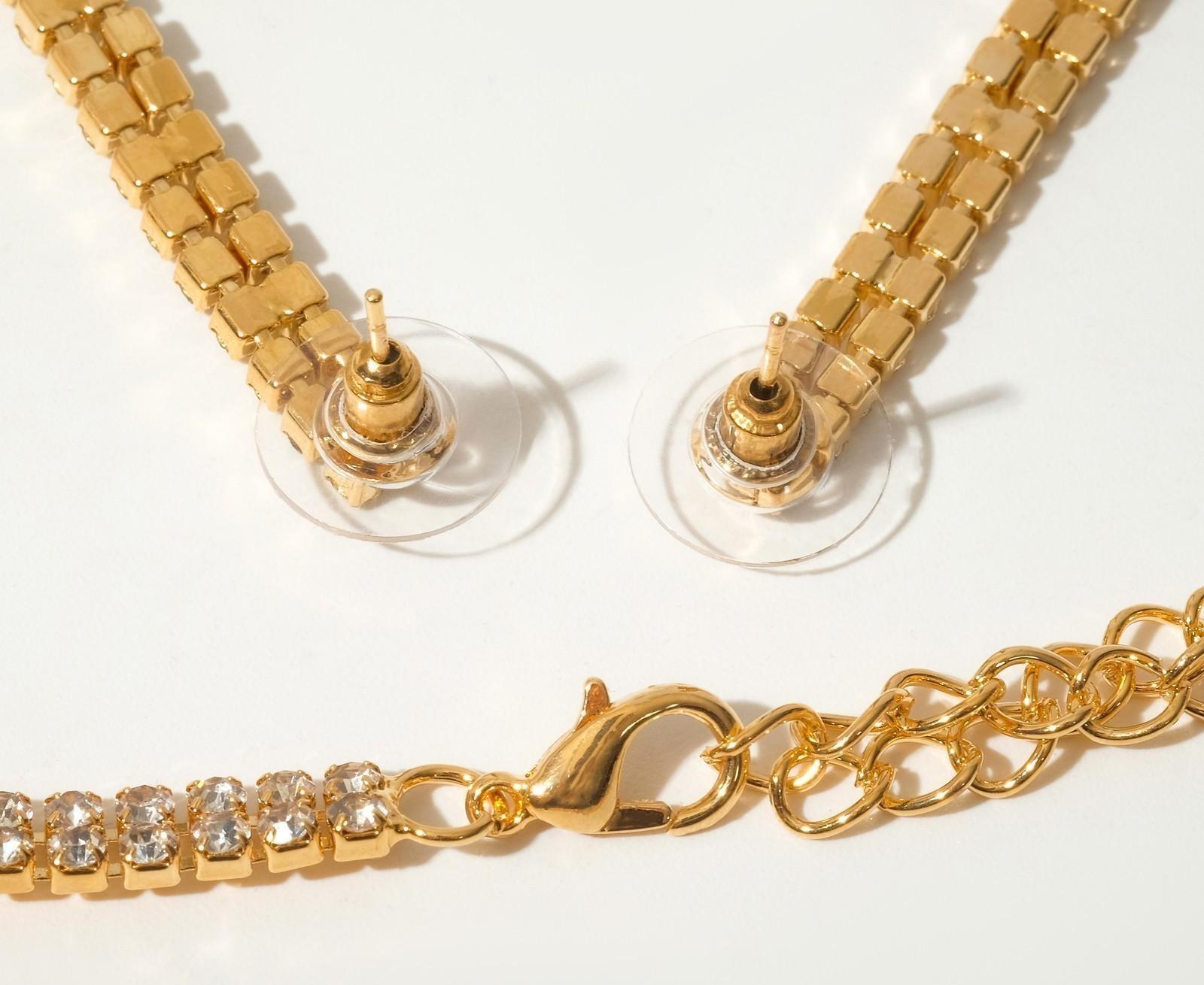 Набор 2 предмета: серьги, колье 