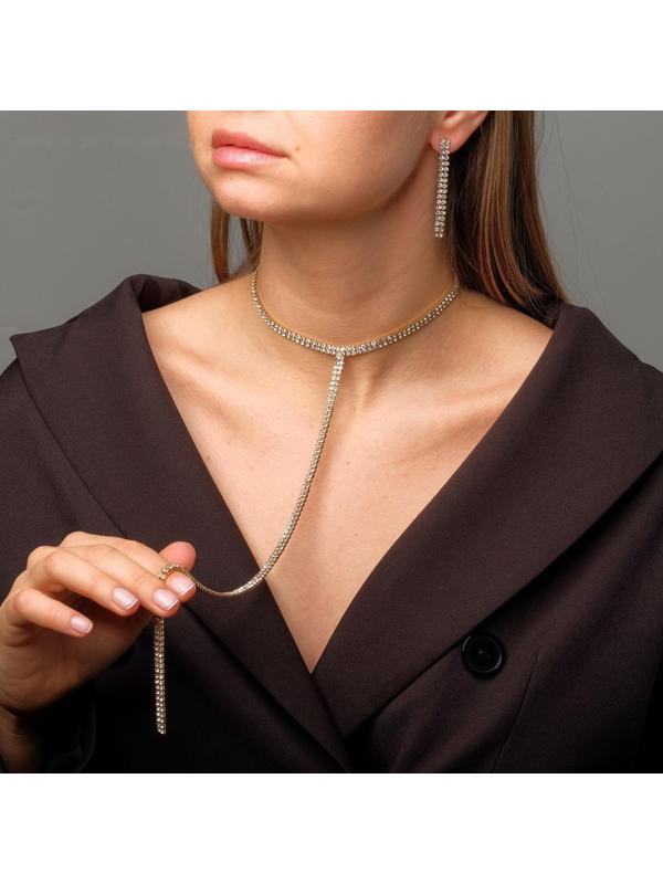 Набор 2 предмета: серьги, колье 